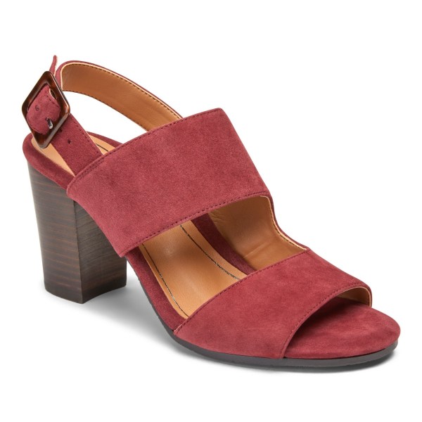 Vionic Heels Ireland - Bianca Heel Burgundy - Womens Shoes In Store | KTQPS-2586